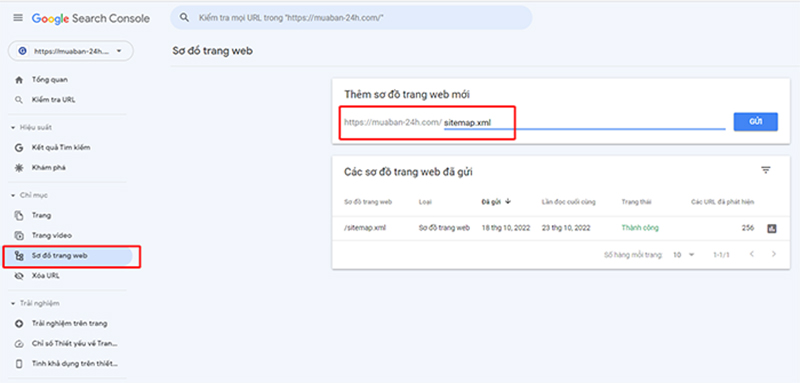 Cách khai báo sitemap lên google Search Console