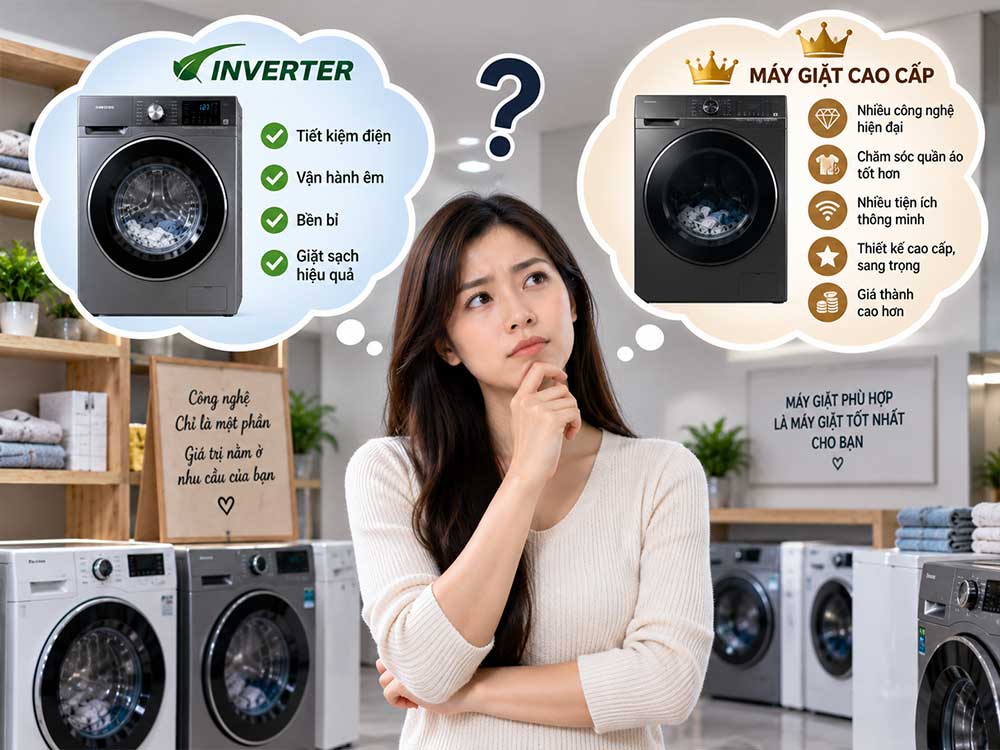 Máy giặt Inverter có phải máy giặt cao cấp không?