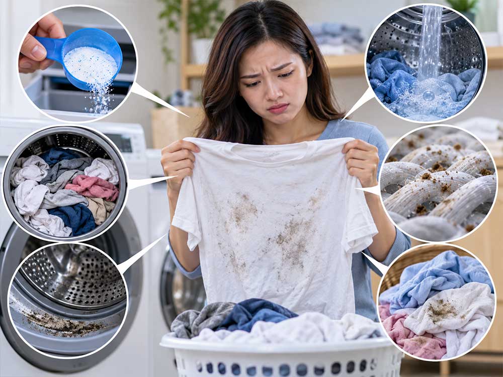 Vì sao nhiều khi giặt quần áo lại không sạch?