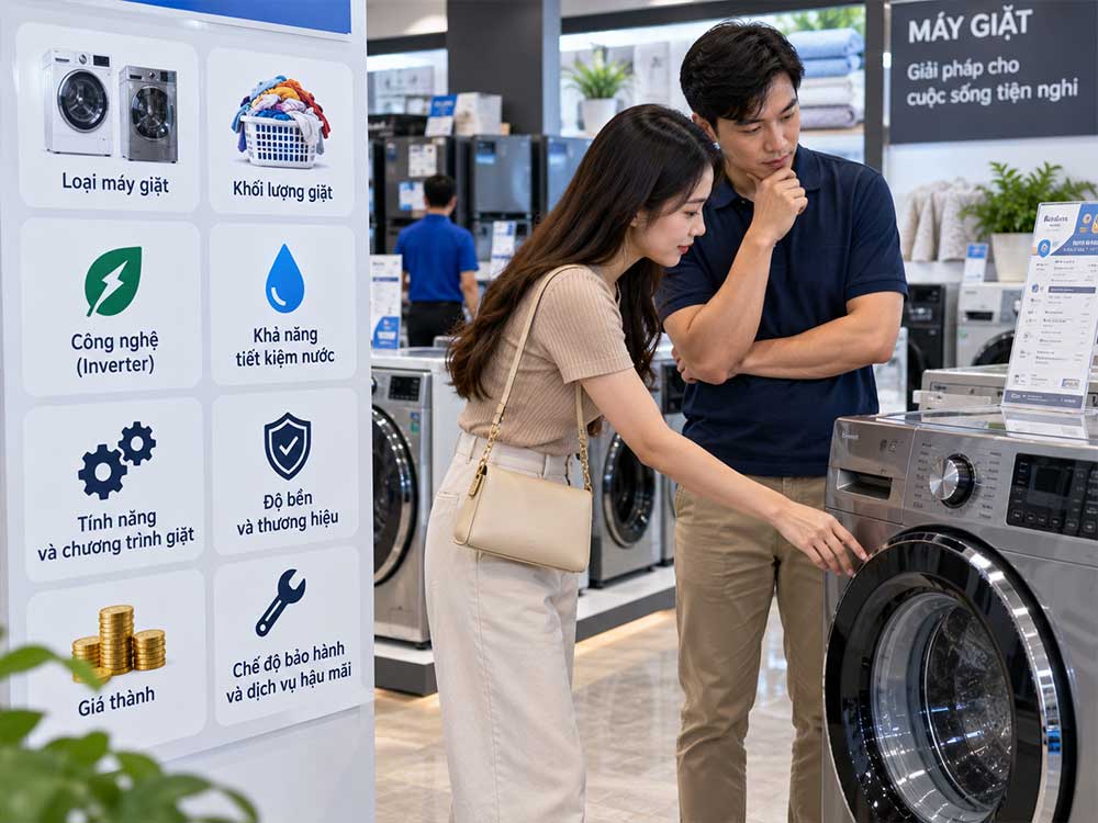 Những tiêu chí cần biết trước khi mua máy giặt